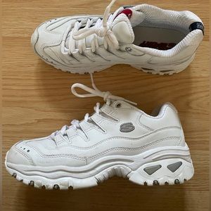 Skechers white sneakers